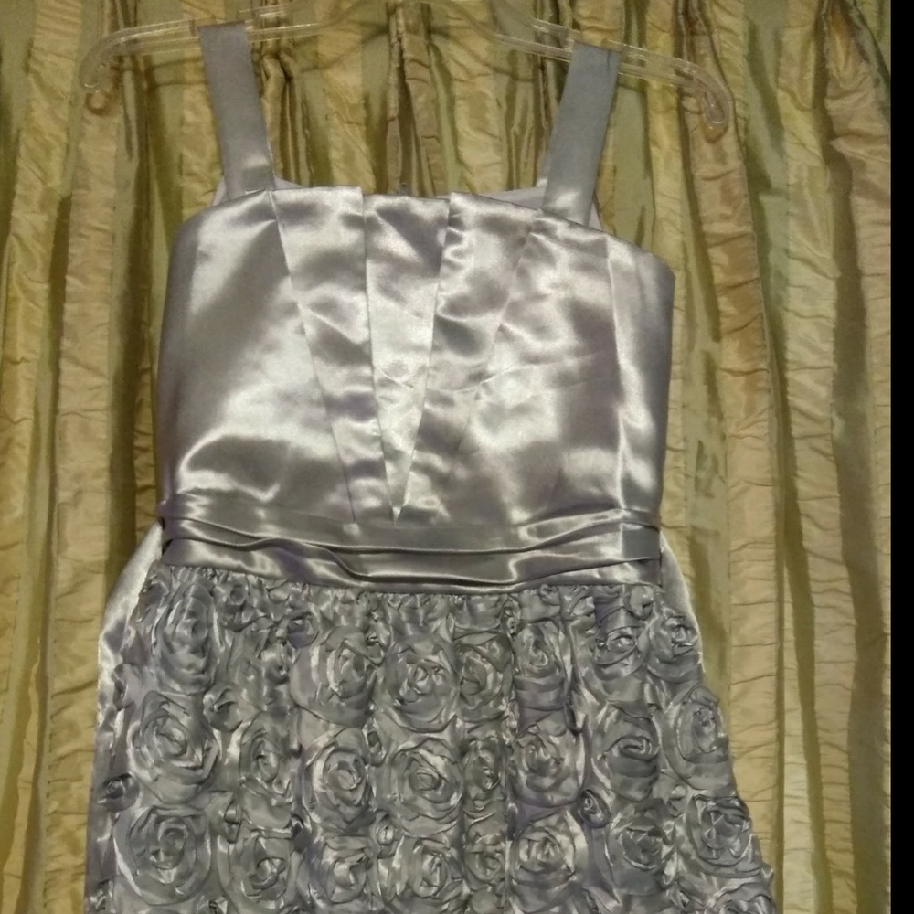 Rare Editions Silver Sleeveless Dress